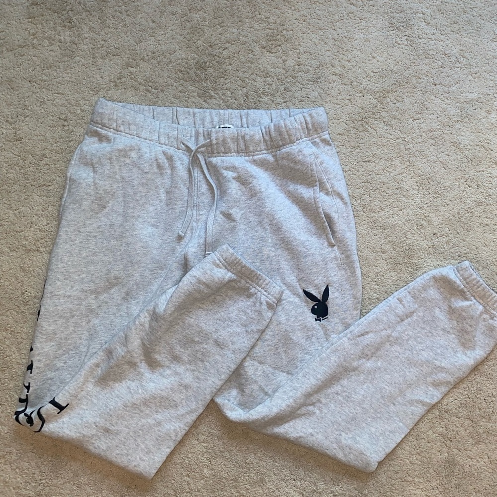 PLAYBOY Gray Tapered Sweatpants